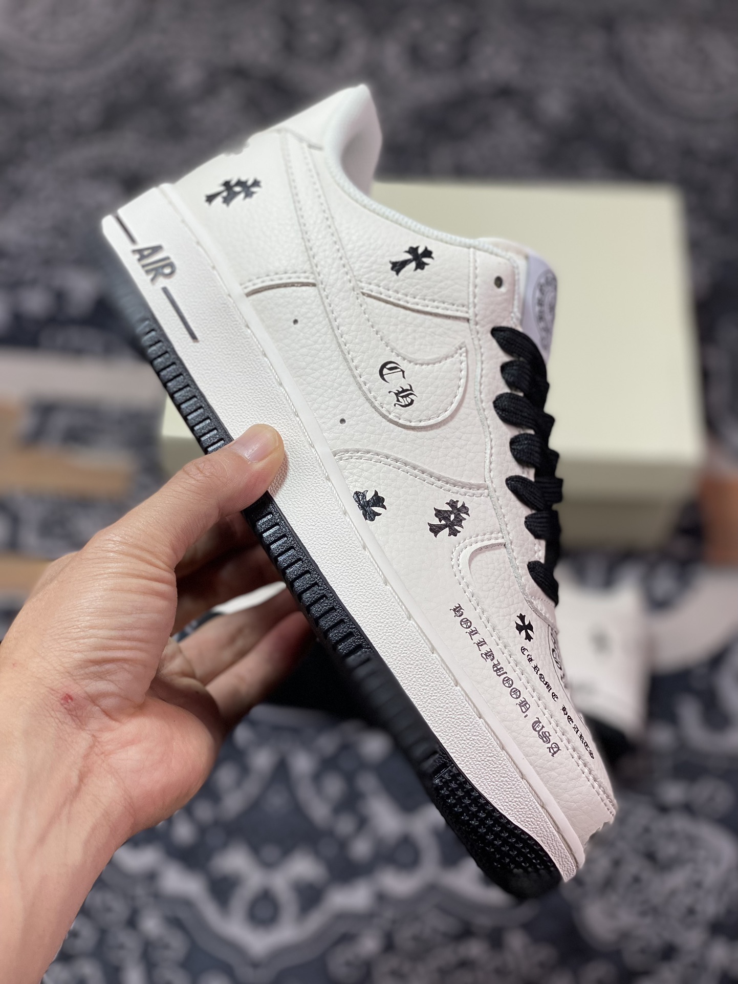 Chrome Hearts x Air Force 1 Low Printed Beige Black KL2307-501