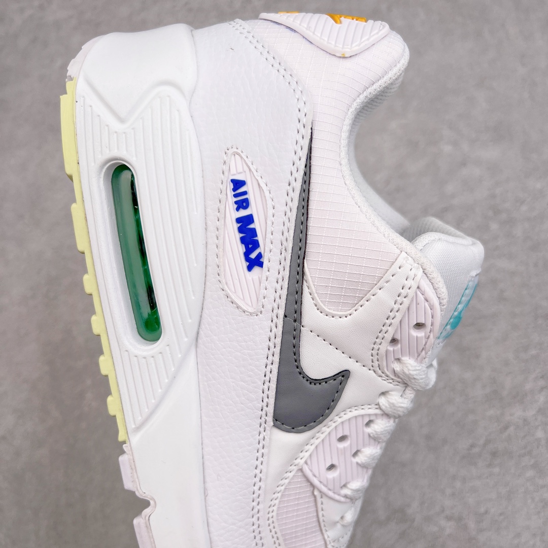 图片[6]-＃MX版 NK Air MAX 90 气垫复古减震跑步鞋 CZ5868-100 经典重温 独家陆续补货 外单专供大厂出品 品质稳定 一百余色 终端操作 Air Max 90于1990年推出 来自Air Max系列 在Air Max 1的基础上改进而得 增加了气垫面积 外型上也更为流线 最特別的就是加入了菱纹塑胶嵌板 为Air Max 90增添了许多潮流气息 皮革鞋面 造就出色耐穿性和支撑力 Max Air缓震配置搭配泡棉中底 令Air Max 90轻盈而舒适 华夫格橡胶外底 铸就Air Max 90非凡的抓地力 而Air Max 90不仅是一双跑鞋 它成功跨越了时间的演进 成为了球鞋文化与潮流圈中最熟为人知的鞋款之一 尺码：36 36.5 37.5 38 38.5 39 40 40.5 41 42 42.5 43 44 44.5 45-选品中心