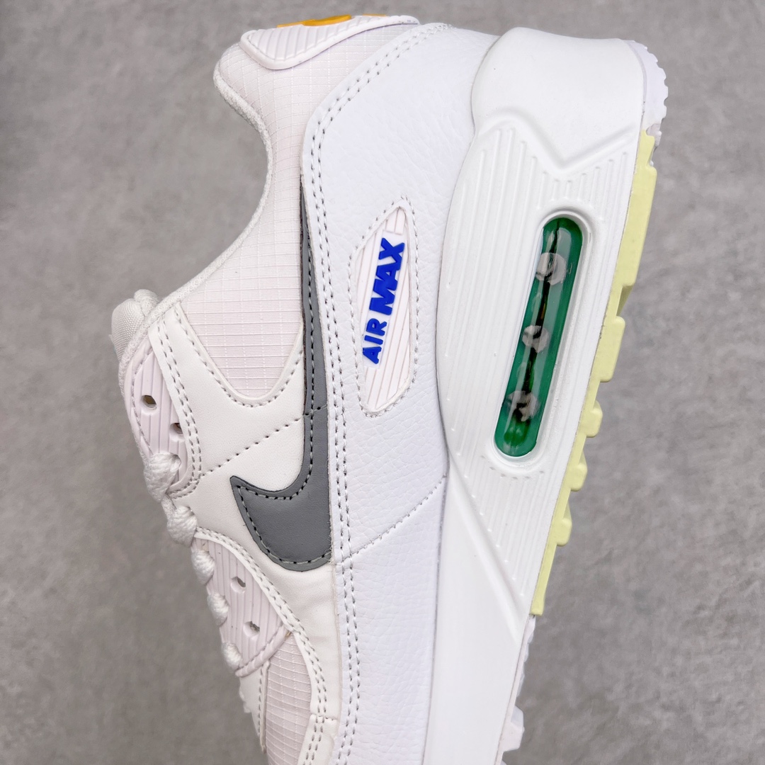 图片[7]-＃MX版 NK Air MAX 90 气垫复古减震跑步鞋 CZ5868-100 经典重温 独家陆续补货 外单专供大厂出品 品质稳定 一百余色 终端操作 Air Max 90于1990年推出 来自Air Max系列 在Air Max 1的基础上改进而得 增加了气垫面积 外型上也更为流线 最特別的就是加入了菱纹塑胶嵌板 为Air Max 90增添了许多潮流气息 皮革鞋面 造就出色耐穿性和支撑力 Max Air缓震配置搭配泡棉中底 令Air Max 90轻盈而舒适 华夫格橡胶外底 铸就Air Max 90非凡的抓地力 而Air Max 90不仅是一双跑鞋 它成功跨越了时间的演进 成为了球鞋文化与潮流圈中最熟为人知的鞋款之一 尺码：36 36.5 37.5 38 38.5 39 40 40.5 41 42 42.5 43 44 44.5 45-选品中心