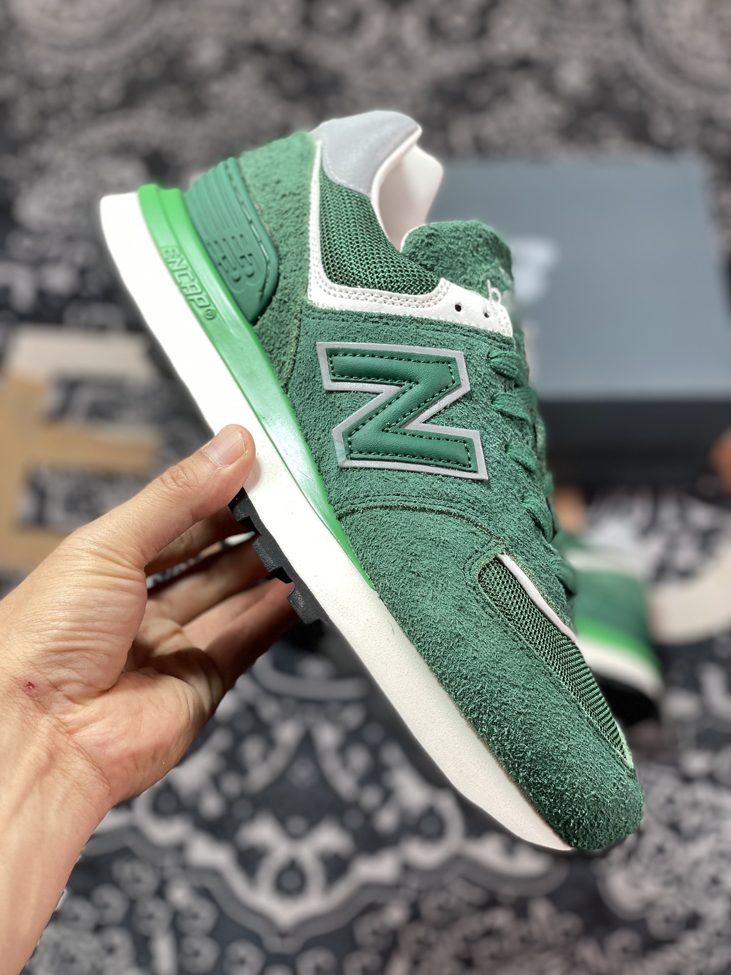 New Balance U574 upgraded series low-top retro casual sports jogging shoes ”Grass Green Silver” U574LGGN