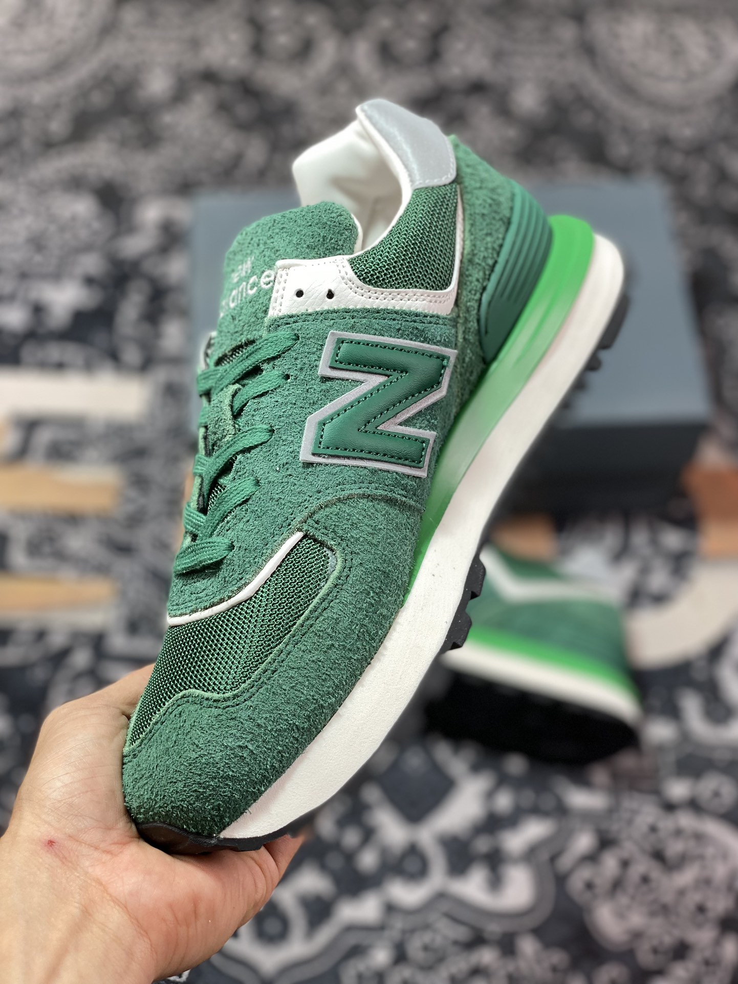 New Balance U574 upgraded series low-top retro casual sports jogging shoes ”Grass Green Silver” U574LGGN