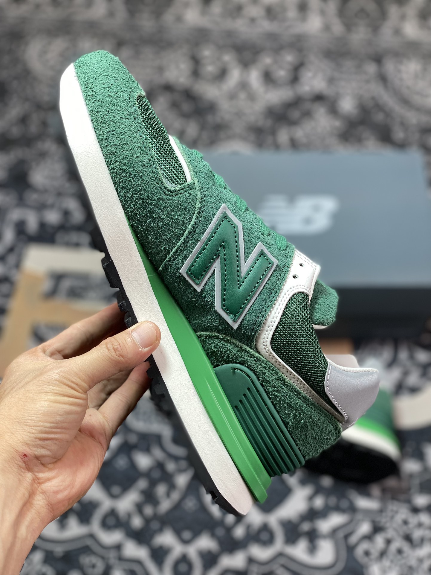 New Balance U574 upgraded series low-top retro casual sports jogging shoes ”Grass Green Silver” U574LGGN