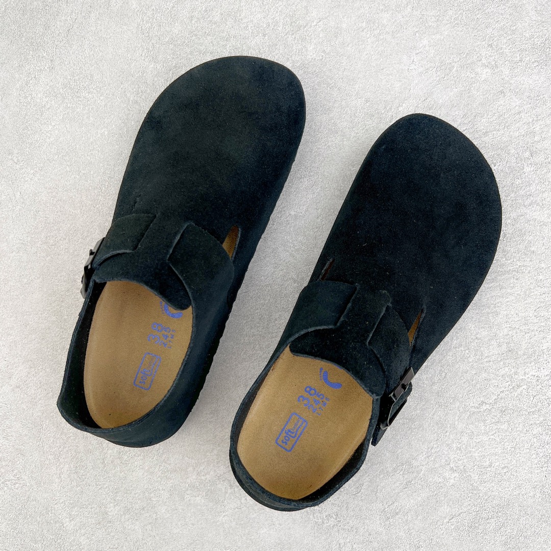 图片[3]-＃DG纯原福利 Birkenstock London 系列勃肯皮革绒面双扣时尚休闲平底鞋 牛皮绒面革质地柔软 搭配可调节鞋扣提升穿着舒适度 人体工学设计分散脚部压力 保护脚踝 软木乳胶鞋床具有一定的收缩性 长时间穿着后能贴合脚型 EVA鞋底回弹性和抗张性力高 具有良好的防震、缓冲性 四季皆宜 柔软的鞋床采用额外的泡沫缓冲层 提供额外的舒适感和全天支撑 全网独家首发 源于德国的严谨工艺 牛巴戎面 中层松木 EVA 三层组合大底 优质牛皮面料五金扣 出口订单 尺码：35 36 37 39-选品中心