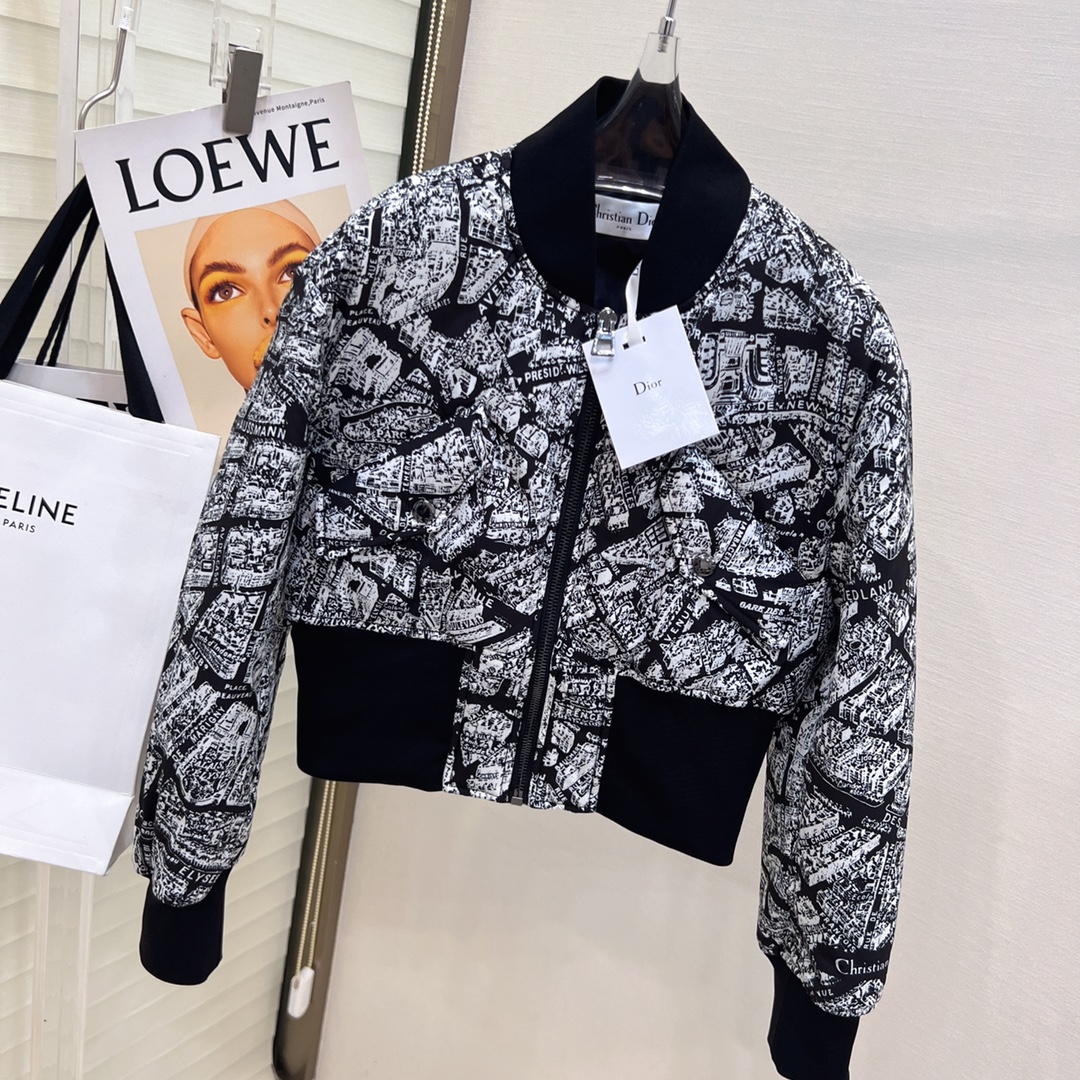 Dior Fashion
 Clothing Coats & Jackets Splicing Cotton Fall/Winter Collection Casual