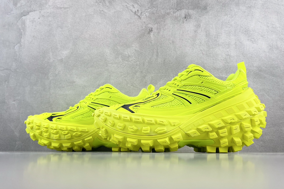 Balenciaca Parisian family Defender tire shoes fluorescent yellow 685613W2RAB7510