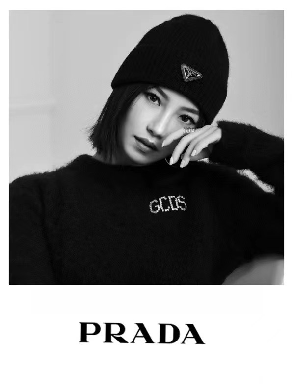Prada Online
 Hats Knitted Hat Replicas Buy Special
 Black White Knitting Wool Fall/Winter Collection Fashion