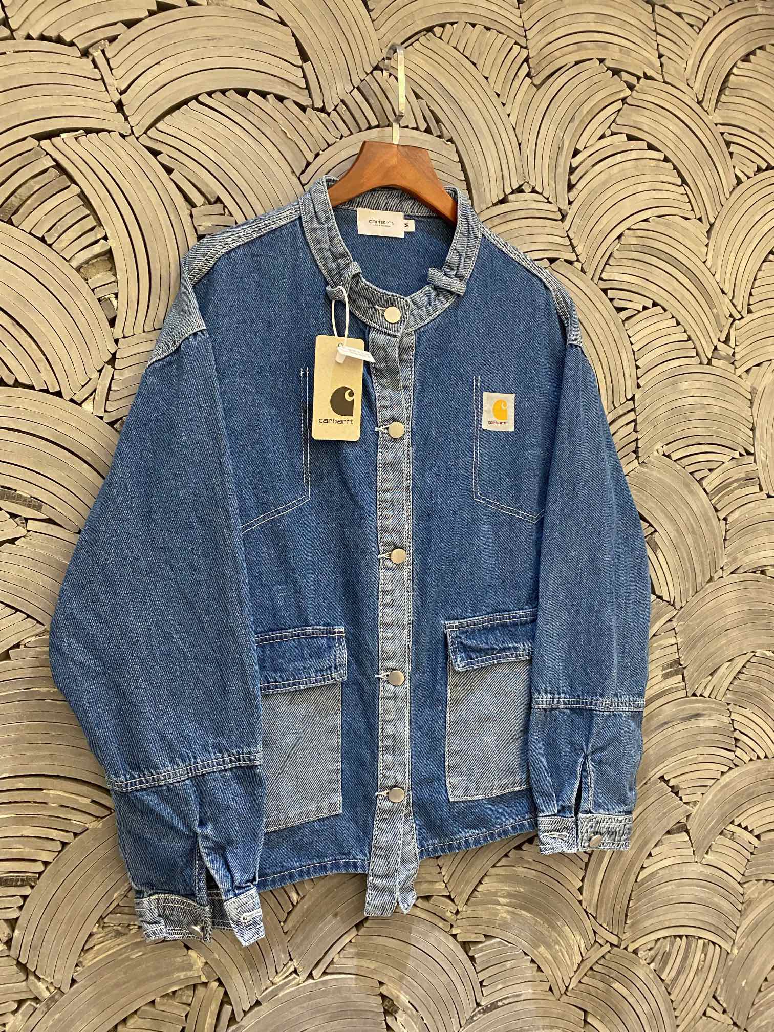 Carhartt Kahart Old Cowboy Coat Couple Embroidery Design Blue Size M-XL Measurements. - 图片 4