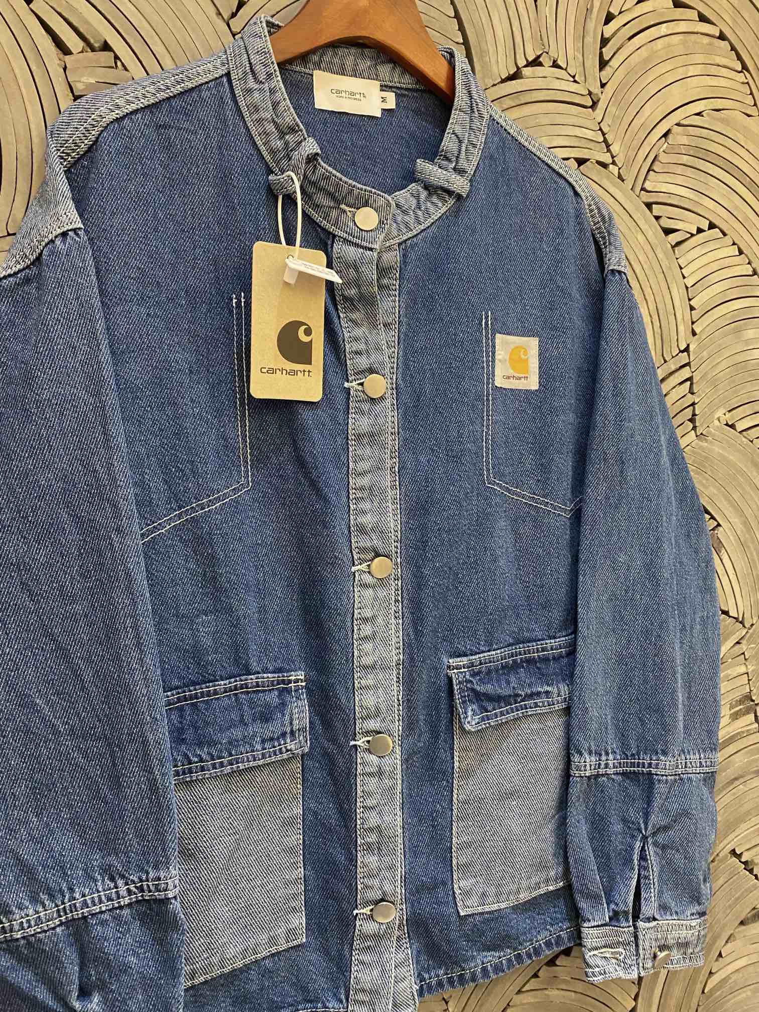Carhartt Kahart Old Cowboy Coat Couple Embroidery Design Blue Size M-XL Measurements. - 图片 6