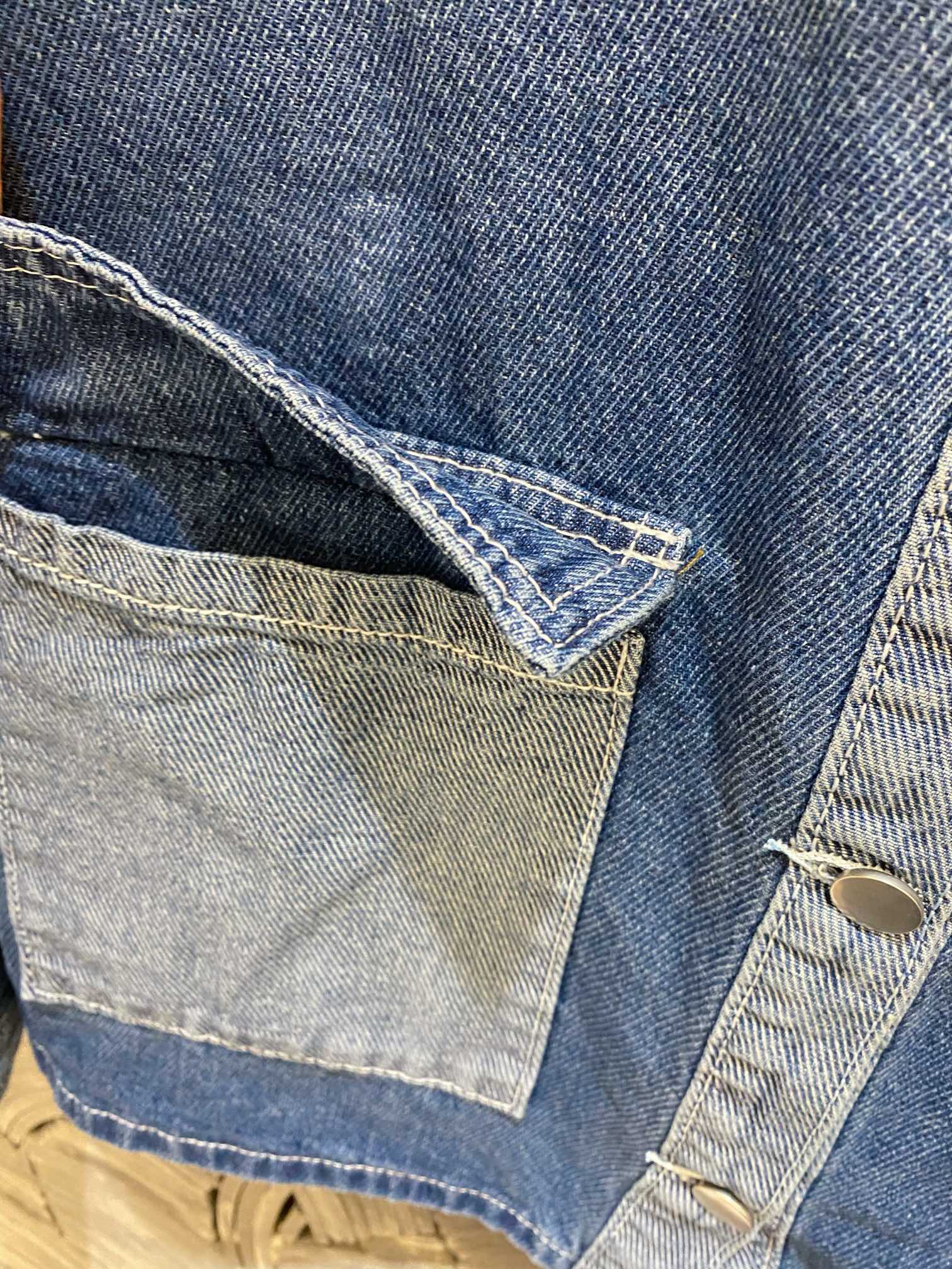 Carhartt Kahart Old Cowboy Coat Couple Embroidery Design Blue Size M-XL Measurements. - 图片 8