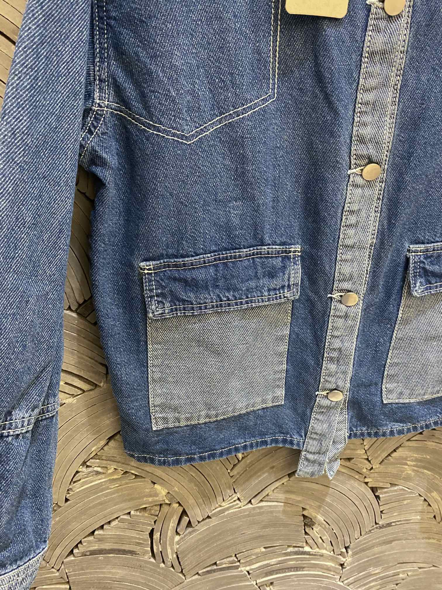 Carhartt Kahart Old Cowboy Coat Couple Embroidery Design Blue Size M-XL Measurements. - 图片 7