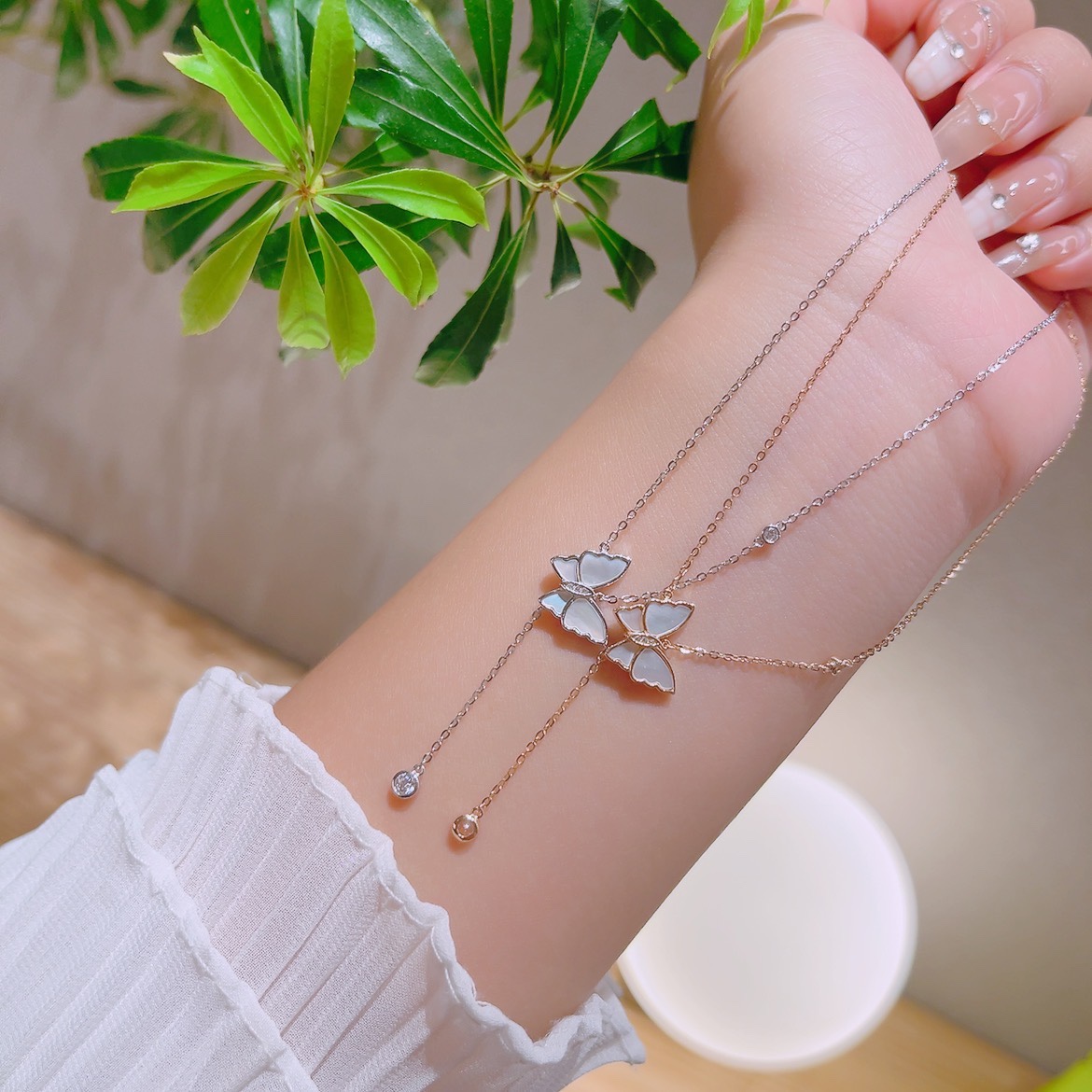 甘い高品質シルバーネックレスゴールド ウェディングギフト