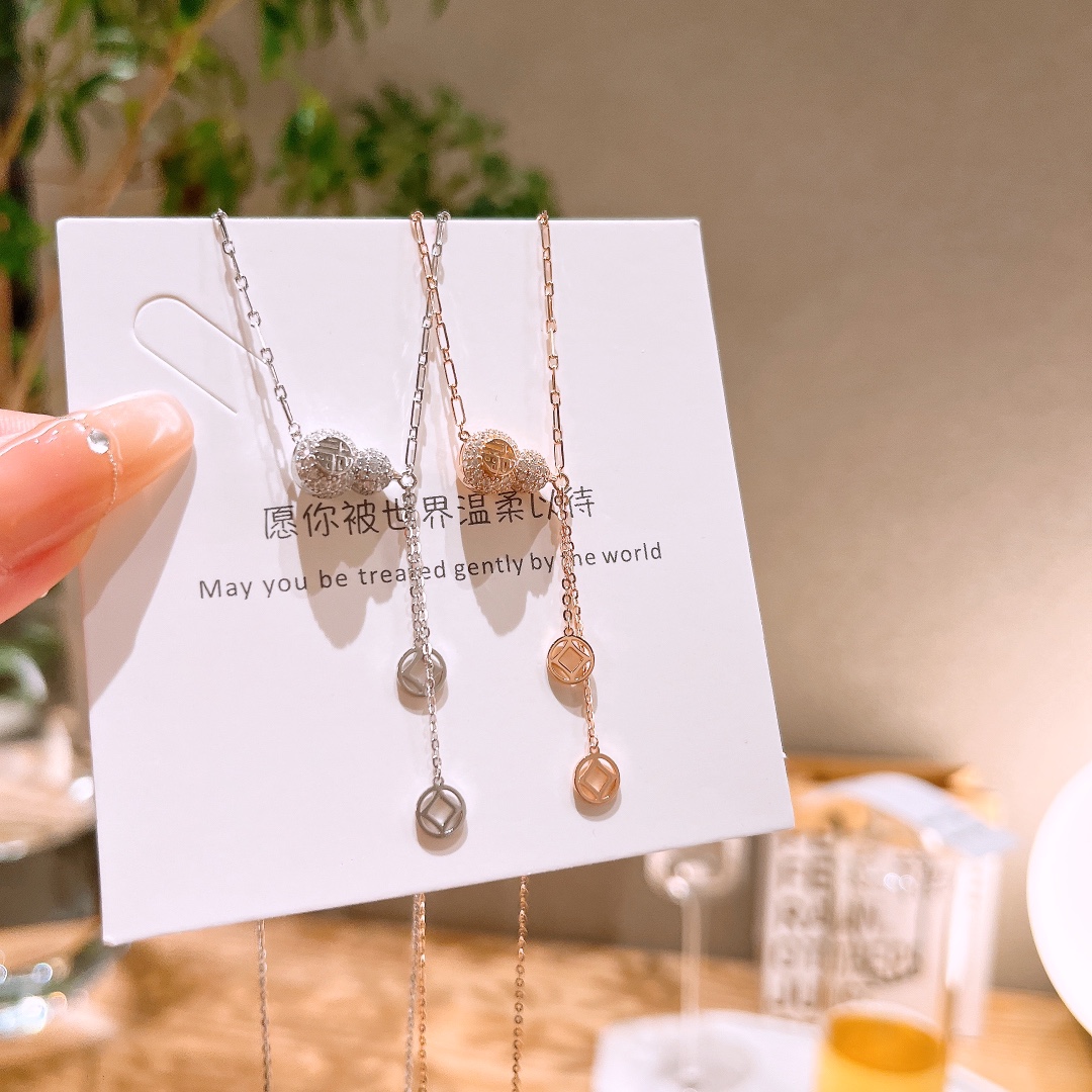 フレンチ低アレルギー銀ネックレスゴールド ウェディングギフト