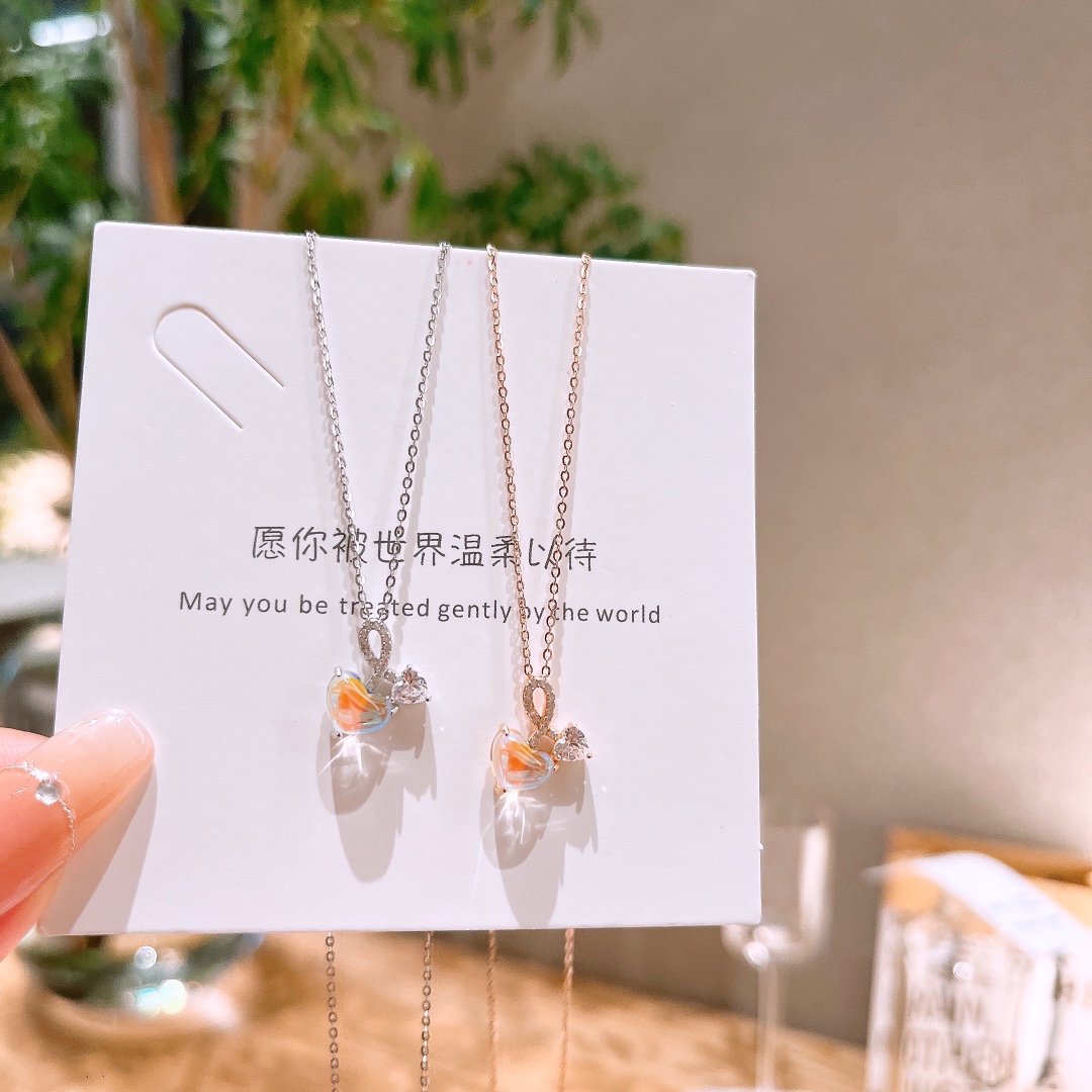 レトロ高品質シルバーネックレスシルバー プロポーズ