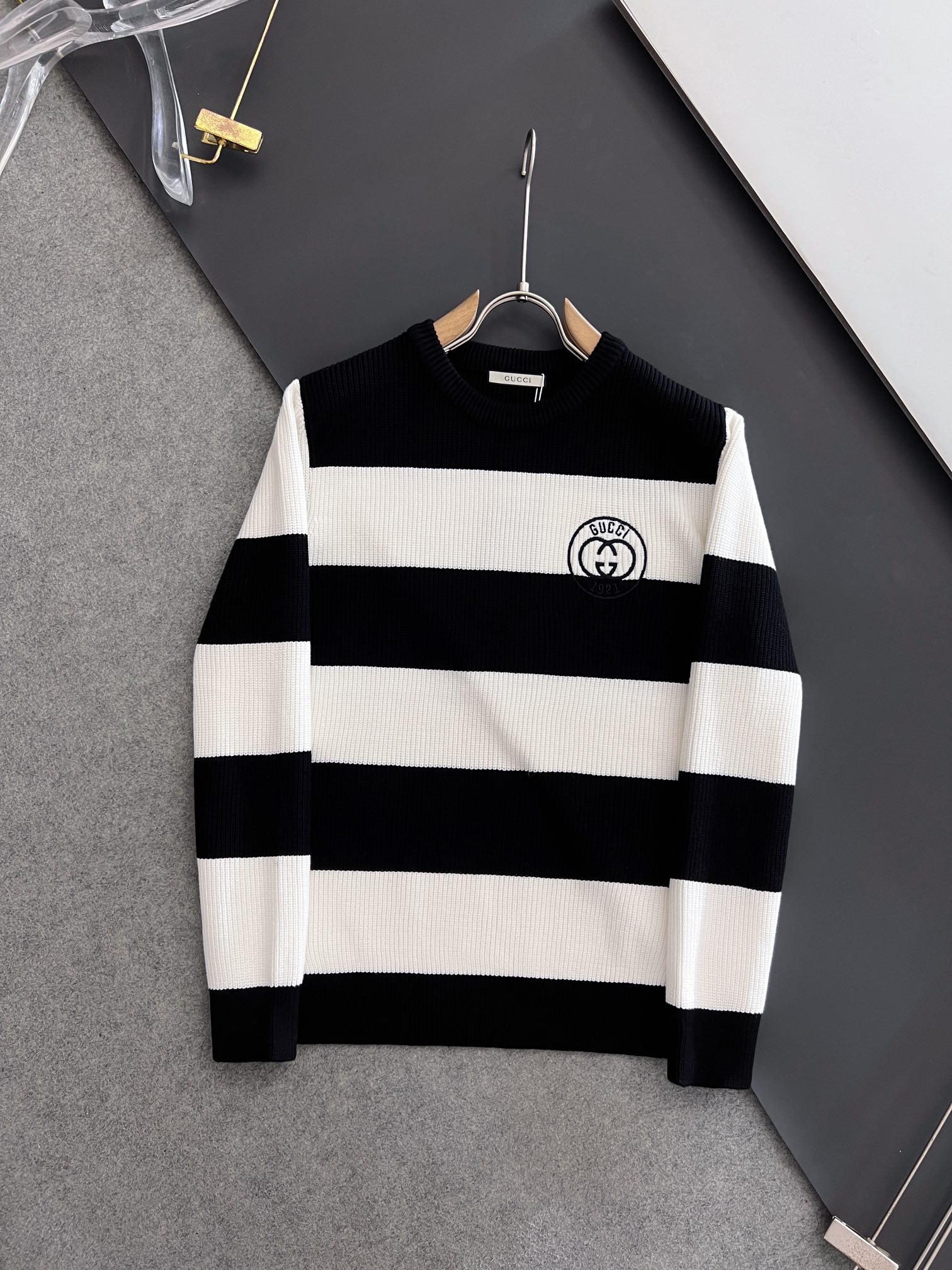 Gucci Clothing Sweatshirts Black Knitting Wool Fall/Winter Collection Fashion