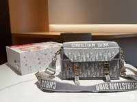 Dior Messenger Bags Embroidery Canvas