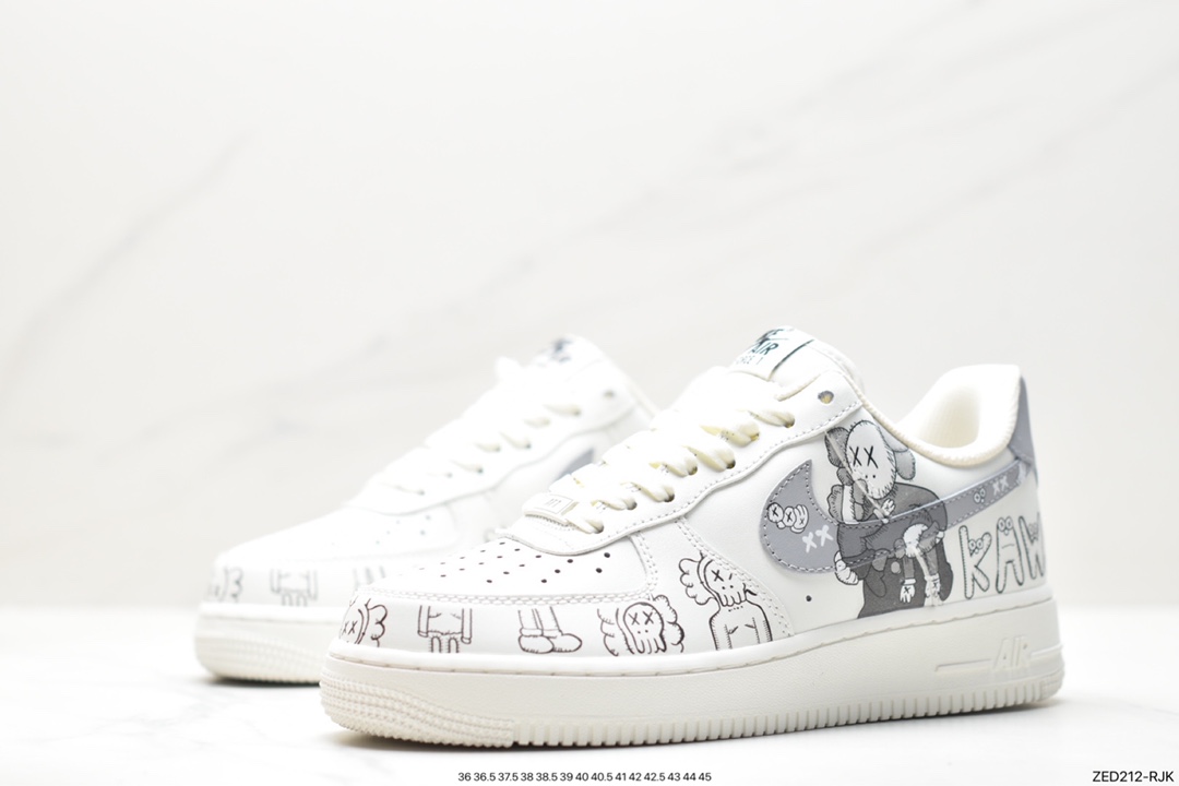 Nike Air Force 1 Low '07 “米灰紫”萨休闲板鞋 定制头成皮料 3M反光 CW2288-999