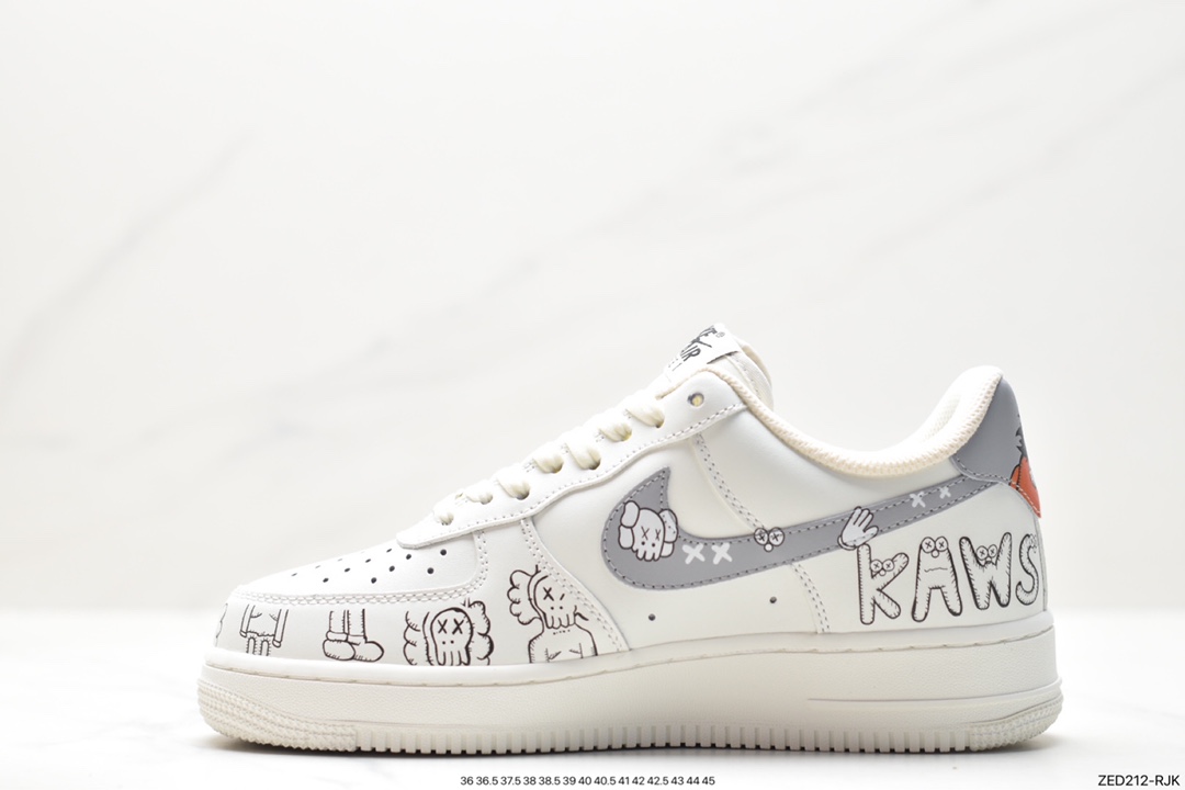 Nike Air Force 1 Low '07 “米灰紫”萨休闲板鞋 定制头成皮料 3M反光 CW2288-999