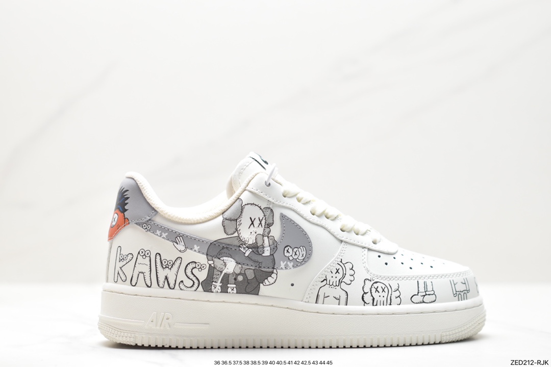 Nike Air Force 1 Low ’07 “米灰紫”萨休闲板鞋 定制头成皮料 3M反光 CW2288-999