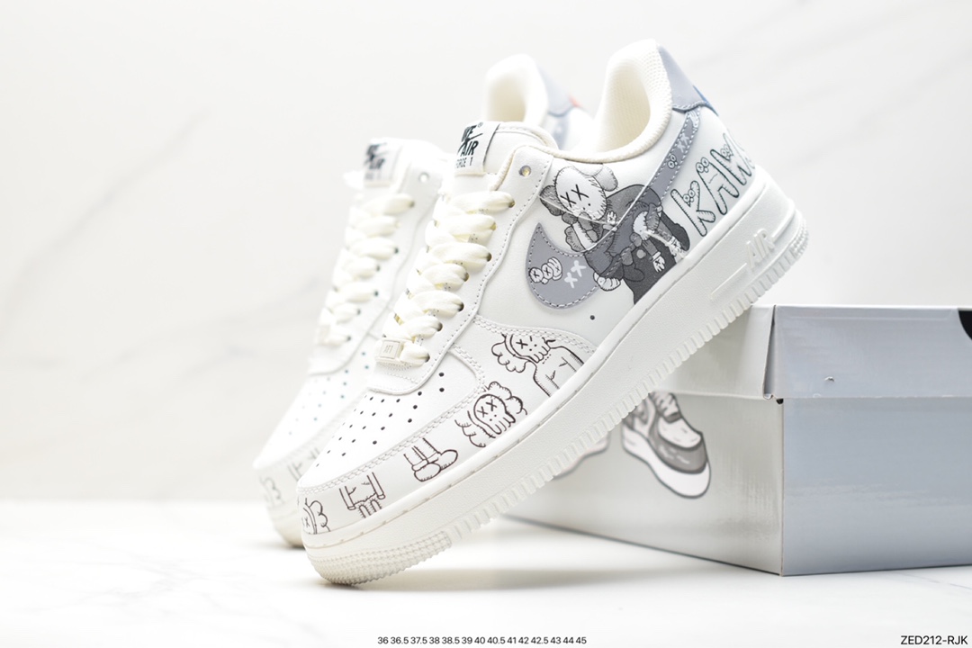 Nike Air Force 1 Low '07 “米灰紫”萨休闲板鞋 定制头成皮料 3M反光 CW2288-999