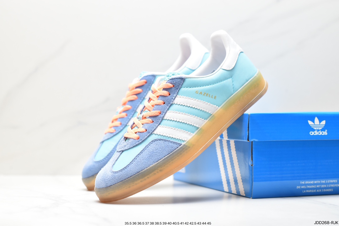 Adidas Originals Gazelle Indoor Trefoil Retro Anti-slip Wear-resistant Low-top Sneakers HQ8717