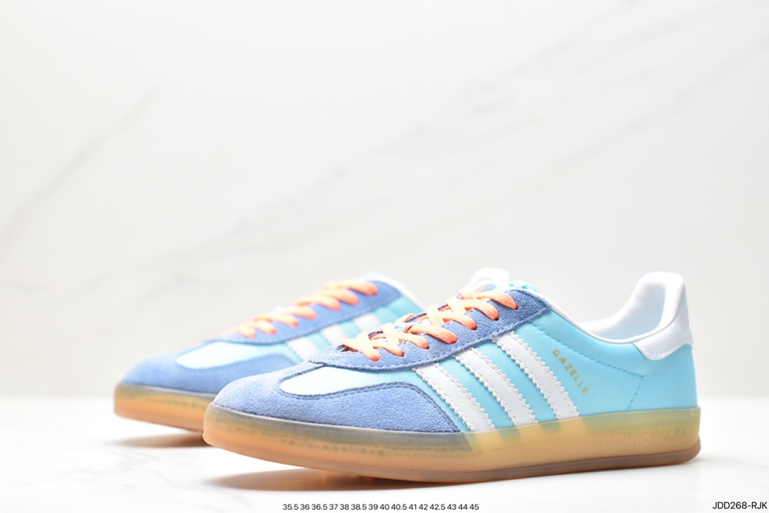 Adidas Originals Gazelle Indoor Trefoil Retro Anti-slip Wear-resistant Low-top Sneakers HQ8717