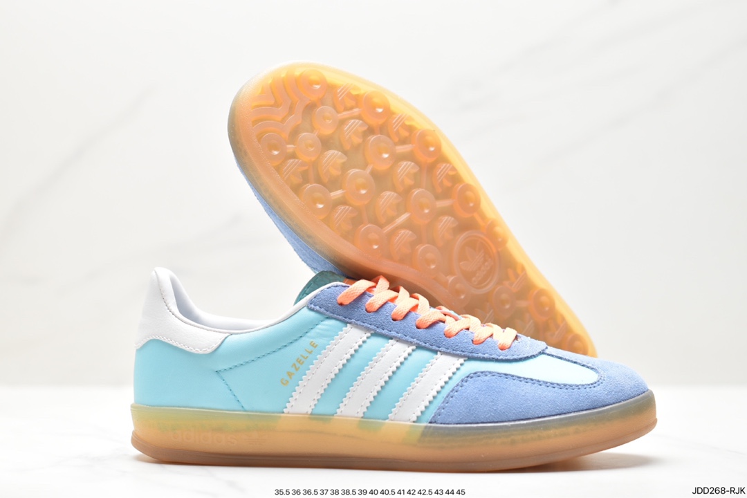 Adidas Originals Gazelle Indoor Trefoil Retro Anti-slip Wear-resistant Low-top Sneakers HQ8717