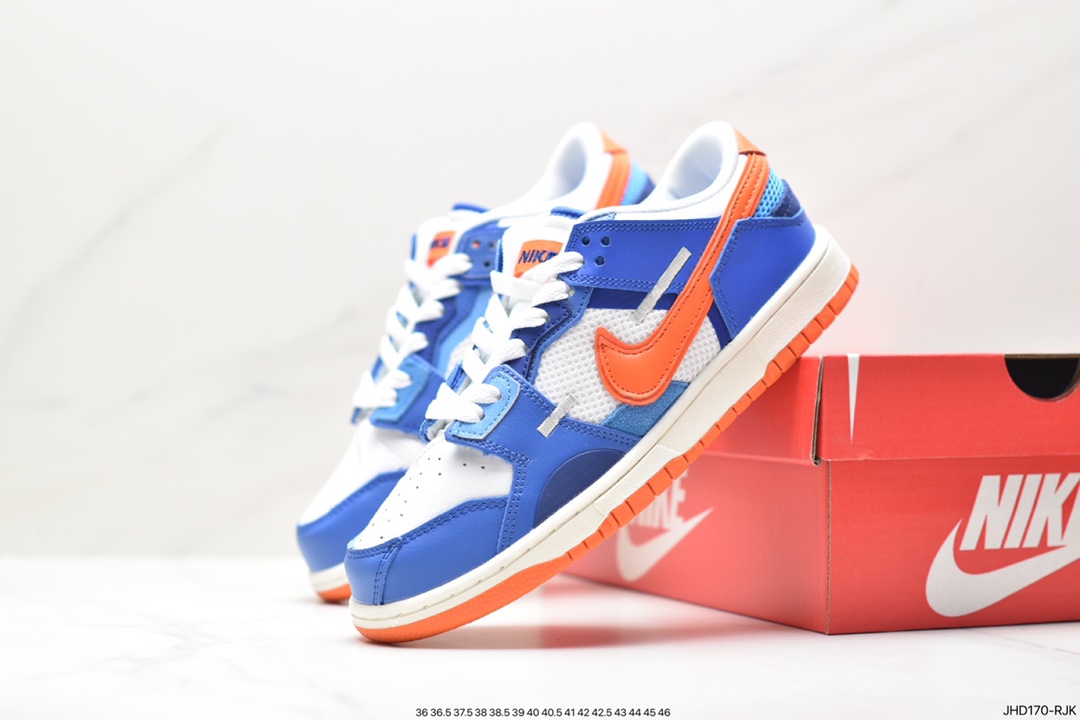 190 耐克Nike Dunk Low Scrap 鞋身以灰白配色呈现主色调 DM0802-001