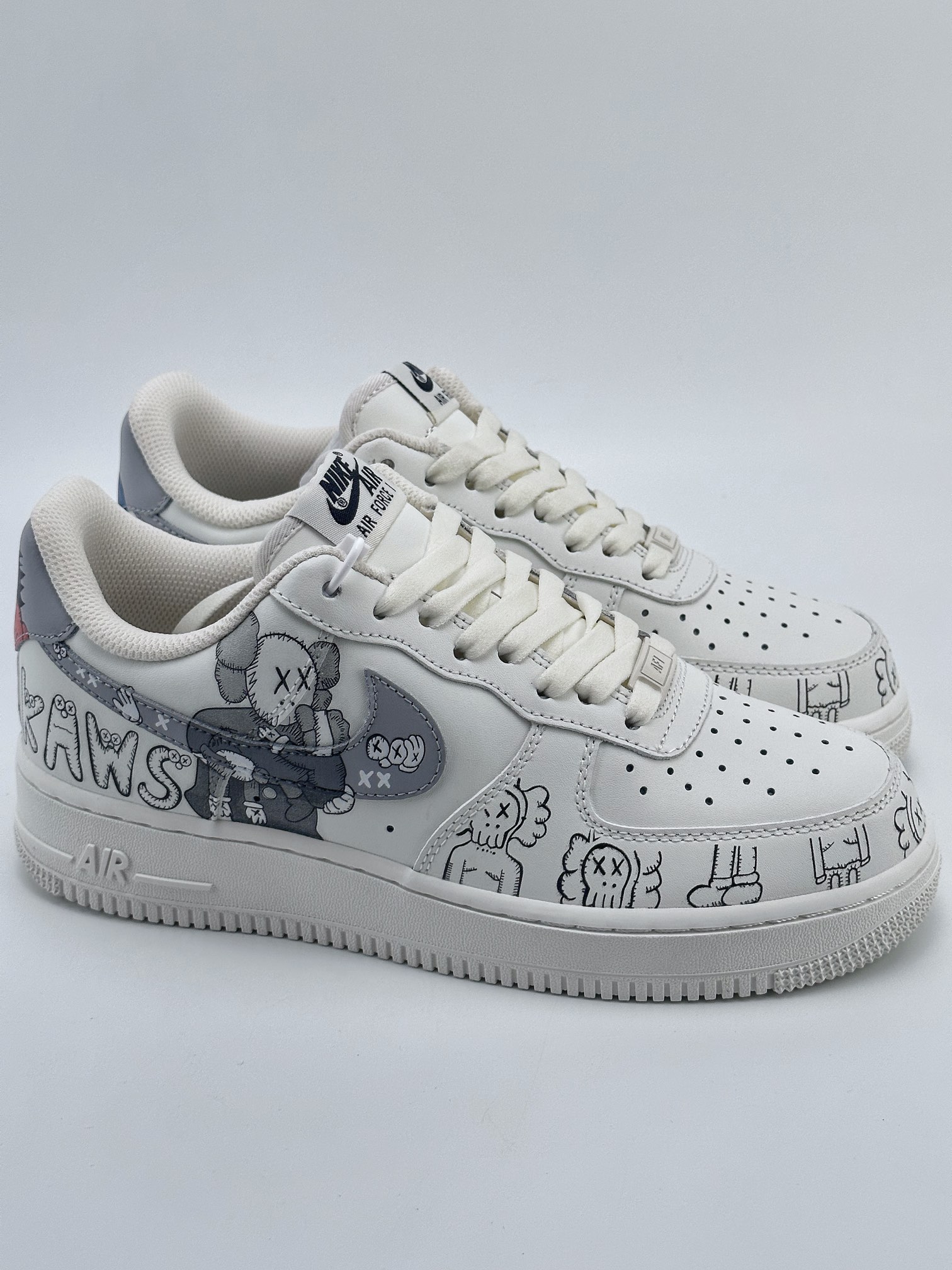 Nike Air Force 1 Low 07 x KAWS Graffiti Joint White Gray CW2288-999