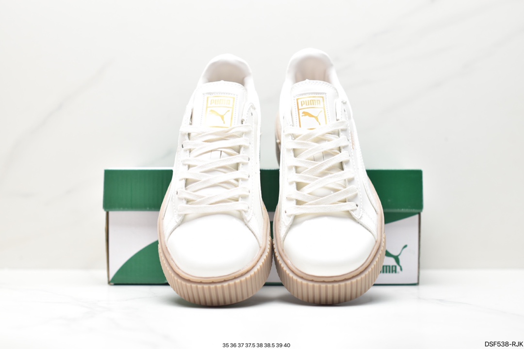 Puma Basket Platform Scallop Rihanna second generation new lace-up hemming sneakers 366723-04