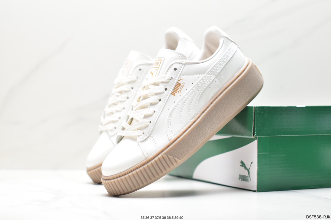 Puma Basket Platform Scallop Rihanna second generation new lace-up hemming sneakers 366723-04