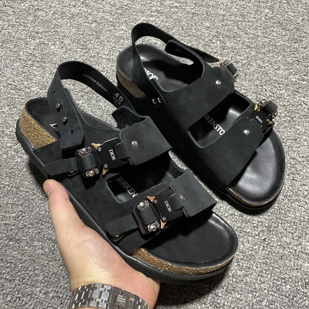 本地自取 合作私密 价格调整 专供版 Dior x Birkenstock 博肯 迪奥限定联名低帮凉鞋 独家原鞋购回开发 3