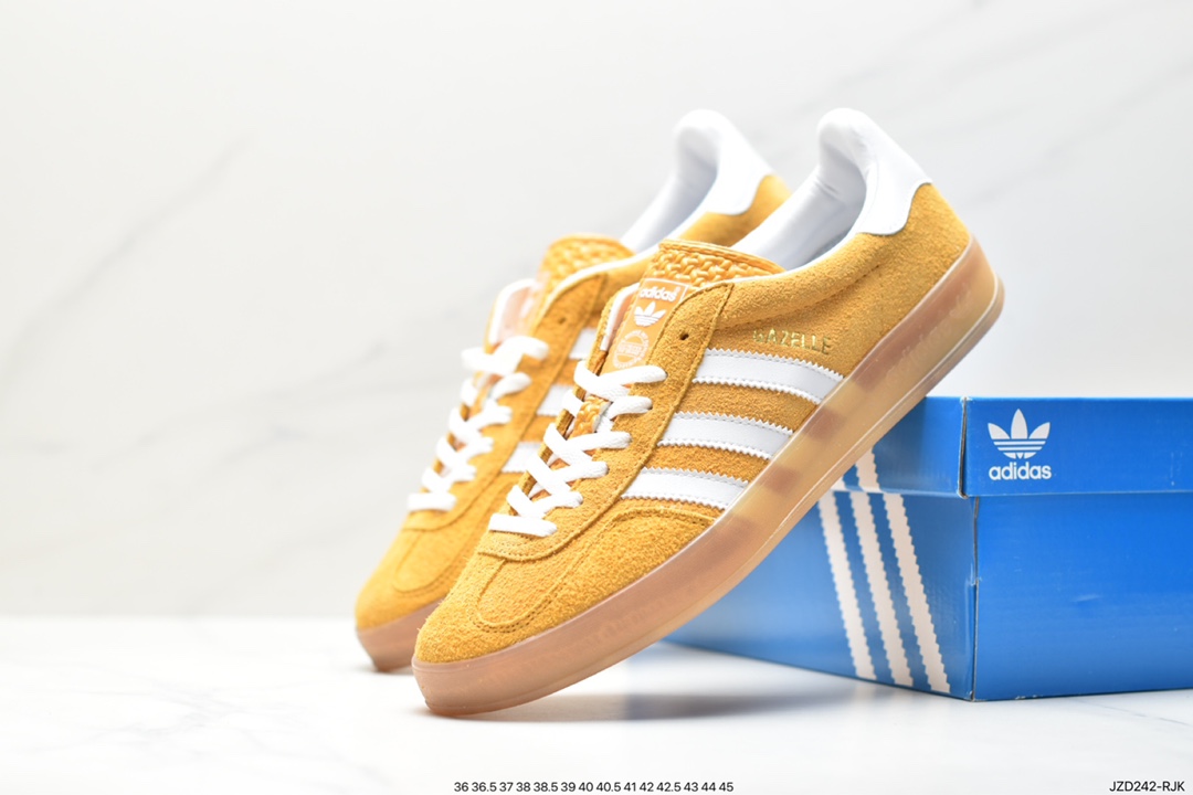 Adidas Originals Gazelle Indoor Trefoil Retro Anti-slip Wear-resistant Low-top Shoes H06259