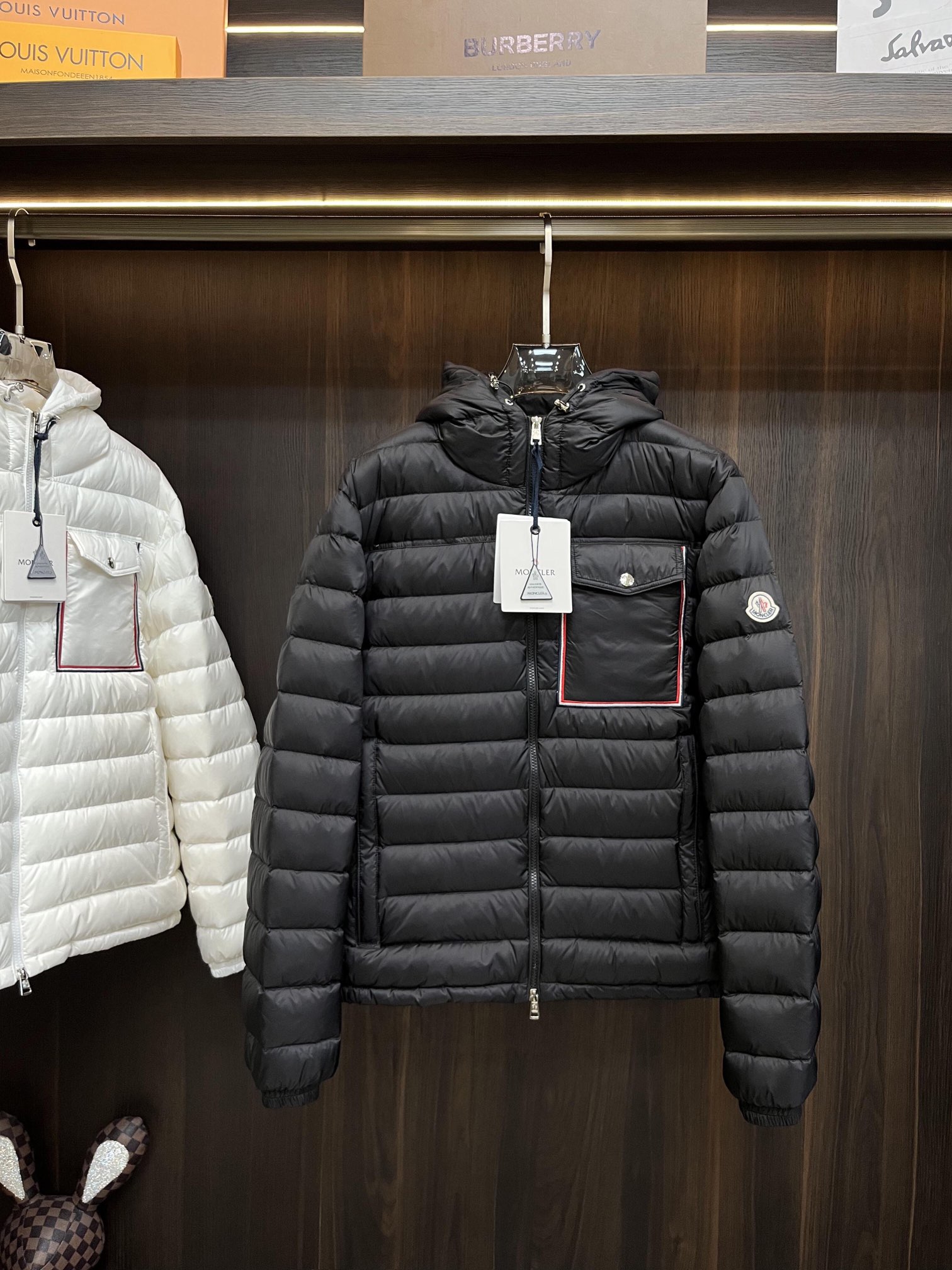 Moncler Clothing Down Jacket Exclusive Cheap
 White Splicing Knitting Duck Down Wool Fall/Winter Collection Hooded Top