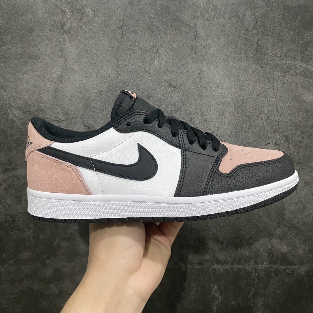 [Y3 Pure Original] Air Jordan AJ1 Low OG Black and Pink Cracked Low-top CZ0790-061