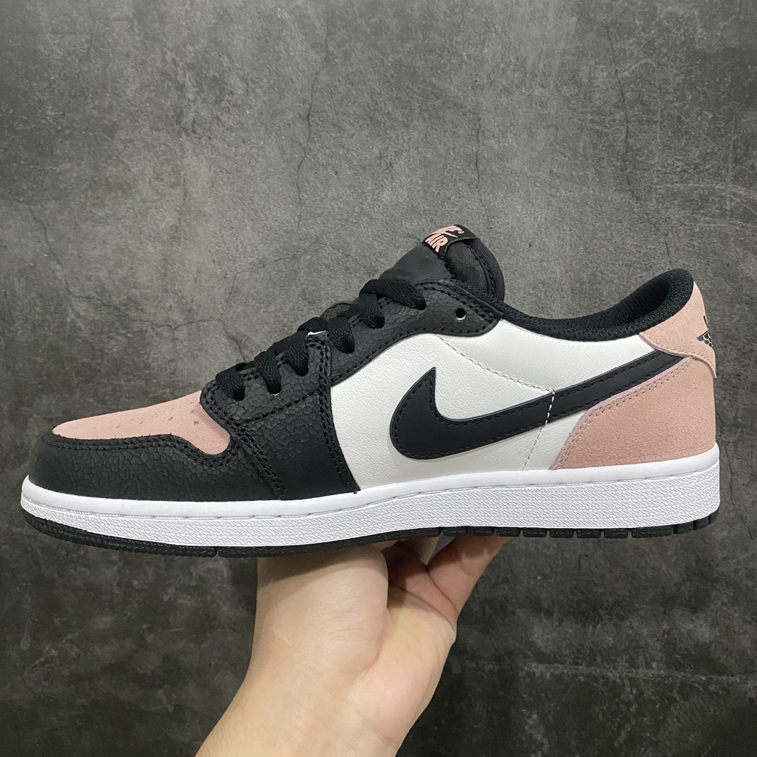 [Y3 Pure Original] Air Jordan AJ1 Low OG Black and Pink Cracked Low-top CZ0790-061