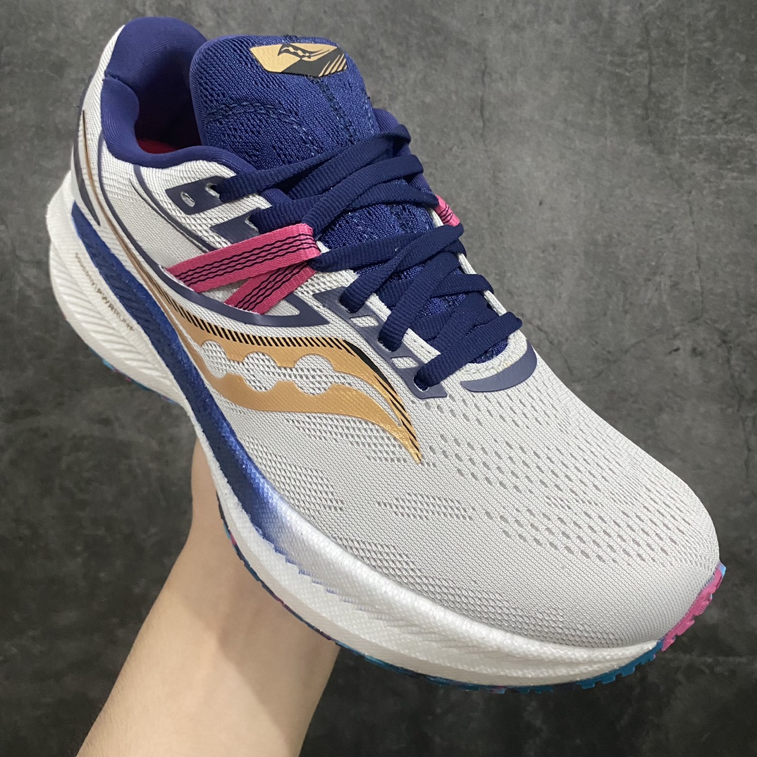 图片[3]-【纯原版】Saucony Triumph 20 索康尼胜利20代旗舰级缓震型跑鞋市场最高版本 区别市场通货真爆版本灰金n大底为PWRRUN+高弹缓震泡棉材质,兼具软和弹的性能，舒适踩S感，并非市场便宜版本的超软真爆底，鞋型立体直挺有型不软踏，中底带钢印，超高清洁度，硬质大鞋盒，非市场节约成本的小薄鞋盒，一分钱一分货！n此款性能相比前几代再升级：鞋面采用全新升级的工学网设计 贴合脚部更透气 中底部分使用最新的PWRRUN+材质 搭配PWRRUN+鞋垫使中底的大幅加厚 10mm坡差进一步提供缓震、回弹性能 内底则采用了FORMFIT动态适应系统 动态契合脚型 提升包裹性和舒适性 提供更卓越的动态回馈体验 XT-900橡胶大底 可提供良好的抓地力和较强抗磨性能 SIZE：36 36.5 37.5 38 38.5 39 40 40.5 41 42 42.5 43 44 44.5 45-莆田鞋批发中心