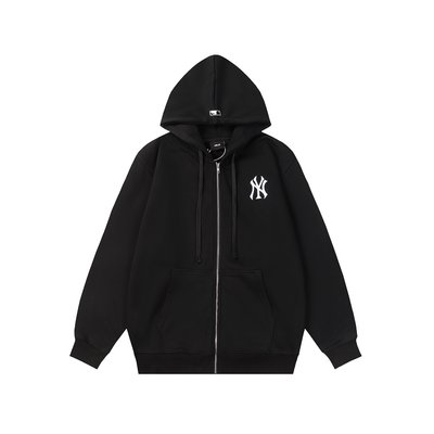Best Wholesale Replica MLB AAA+ Clothing Coats & Jackets Black Embroidery Unisex Winter Collection Hooded Top
