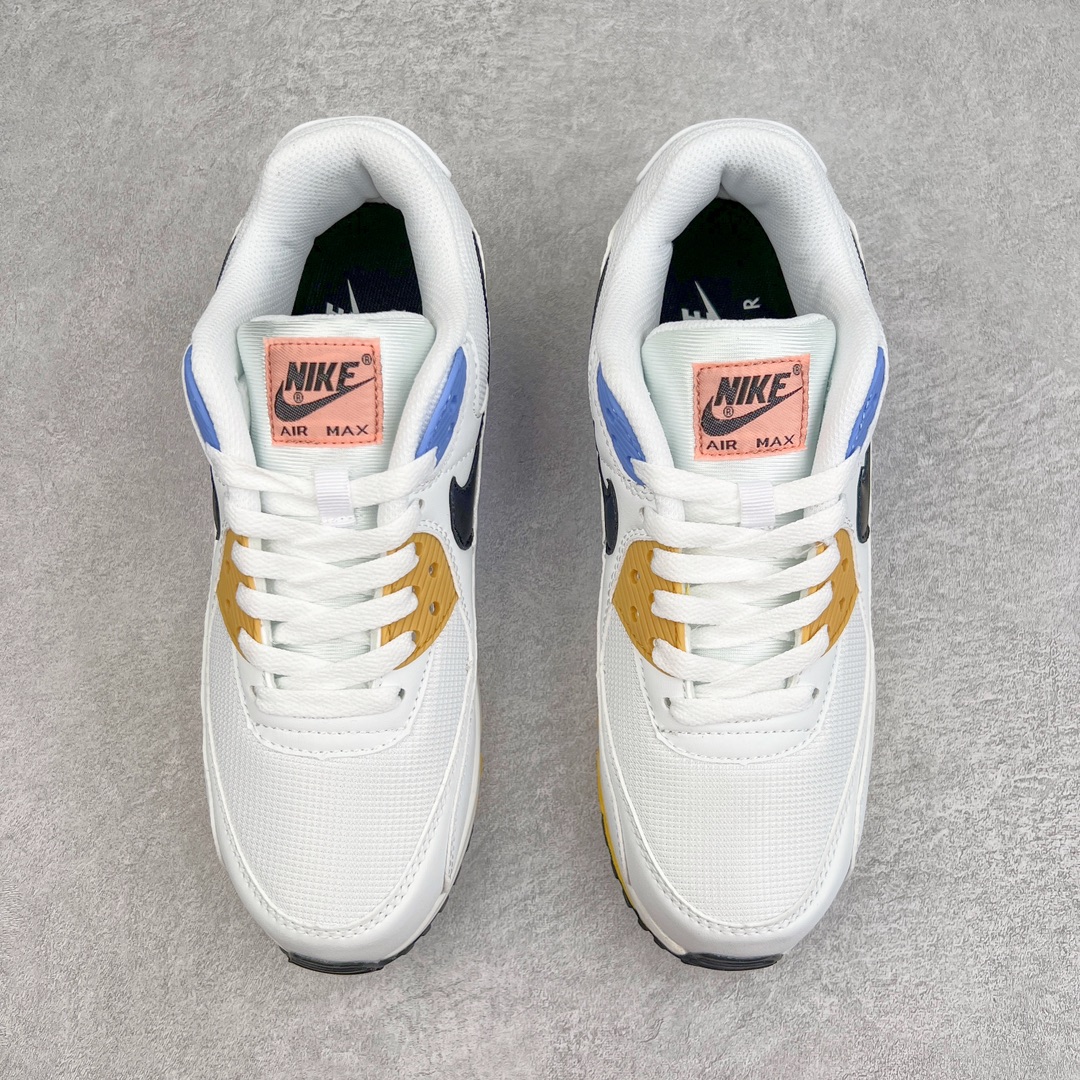 图片[2]-＃MX版 NK Air MAX 90 气垫复古减震跑步鞋 CZ3950-100 经典重温 独家陆续补货 外单专供大厂出品 品质稳定 一百余色 终端操作 Air Max 90于1990年推出 来自Air Max系列 在Air Max 1的基础上改进而得 增加了气垫面积 外型上也更为流线 最特別的就是加入了菱纹塑胶嵌板 为Air Max 90增添了许多潮流气息 皮革鞋面 造就出色耐穿性和支撑力 Max Air缓震配置搭配泡棉中底 令Air Max 90轻盈而舒适 华夫格橡胶外底 铸就Air Max 90非凡的抓地力 而Air Max 90不仅是一双跑鞋 它成功跨越了时间的演进 成为了球鞋文化与潮流圈中最熟为人知的鞋款之一 尺码：36 36.5 37.5 38 38.5 39 40 40.5 41 42 42.5 43 44 44.5 45-选品中心