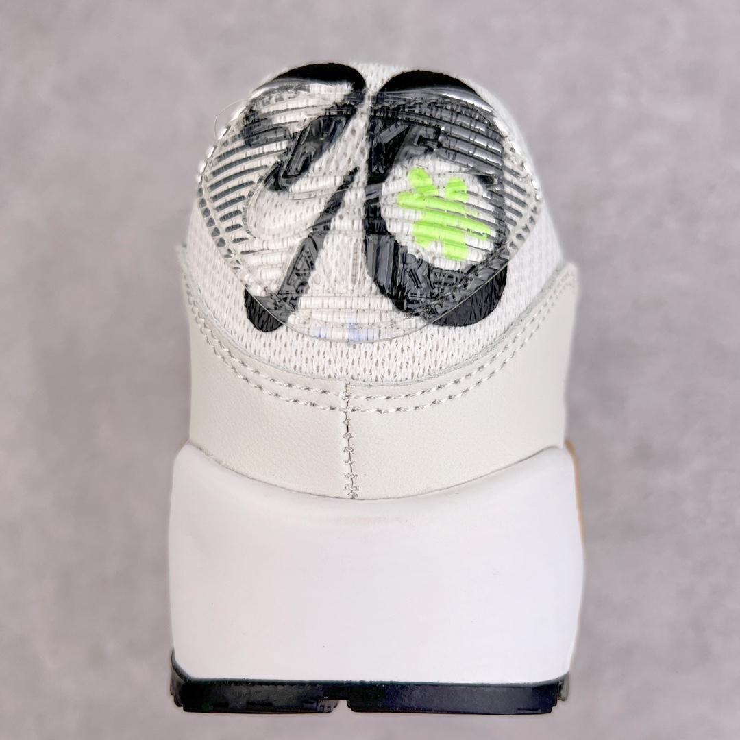 图片[8]-＃MX版 NK Air MAX 90 气垫复古减震跑步鞋 DO9850-100 经典重温 独家陆续补货 外单专供大厂出品 品质稳定 一百余色 终端操作 Air Max 90于1990年推出 来自Air Max系列 在Air Max 1的基础上改进而得 增加了气垫面积 外型上也更为流线 最特別的就是加入了菱纹塑胶嵌板 为Air Max 90增添了许多潮流气息 皮革鞋面 造就出色耐穿性和支撑力 Max Air缓震配置搭配泡棉中底 令Air Max 90轻盈而舒适 华夫格橡胶外底 铸就Air Max 90非凡的抓地力 而Air Max 90不仅是一双跑鞋 它成功跨越了时间的演进 成为了球鞋文化与潮流圈中最熟为人知的鞋款之一 尺码：36 36.5 37.5 38 38.5 39 40 40.5 41 42 42.5 43 44 44.5 45-选品中心