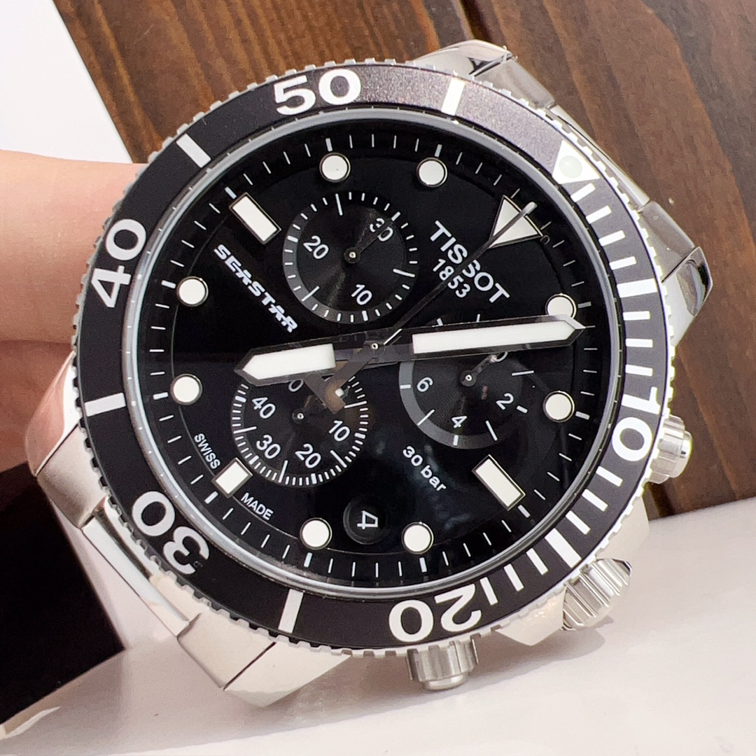 “Authentic Batch 1508 Steel Belt Series Watch with Sapphire Glass – Business Style” - 图片 2