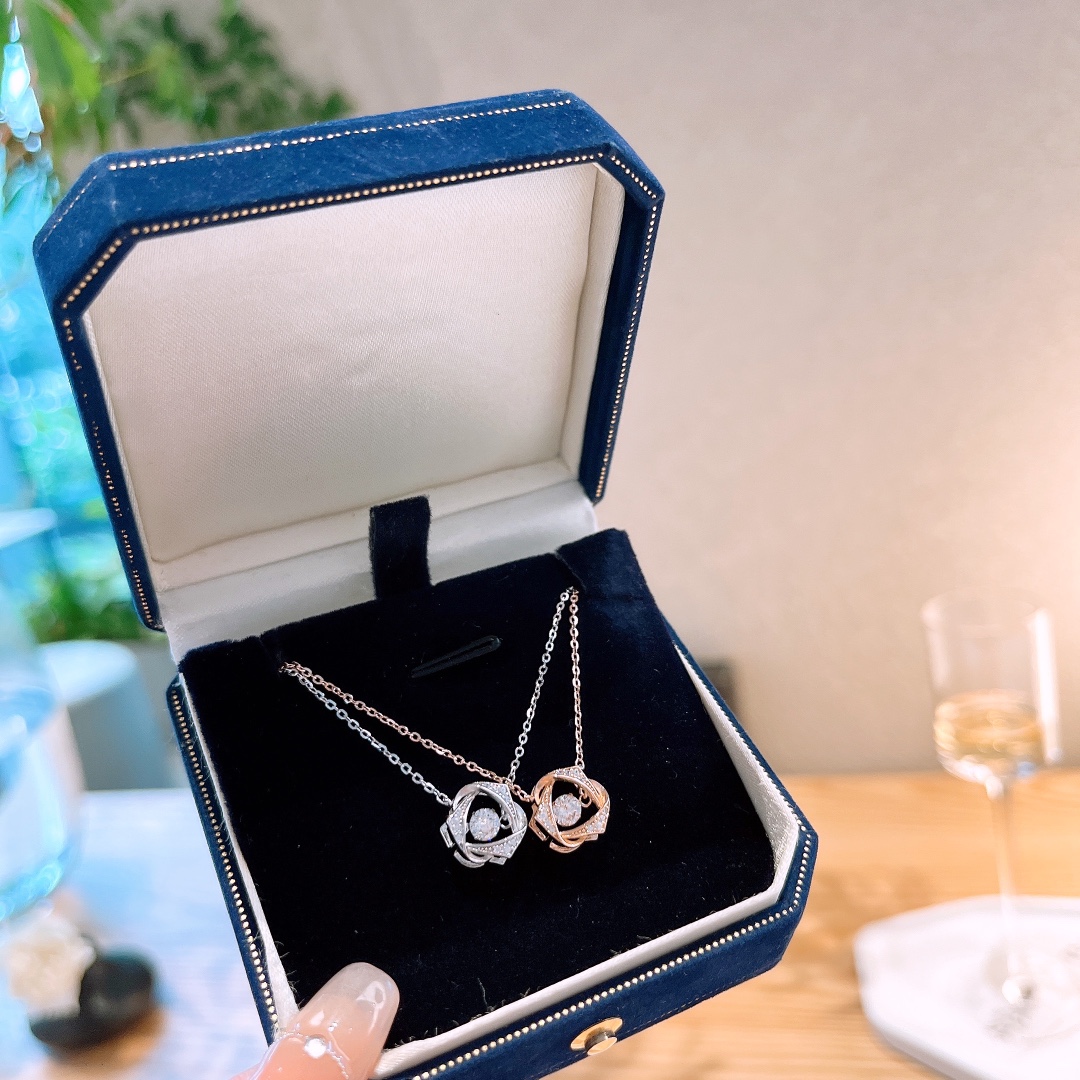 Solid Silver Moissanite Necklace Pure Wedding Registration Gold