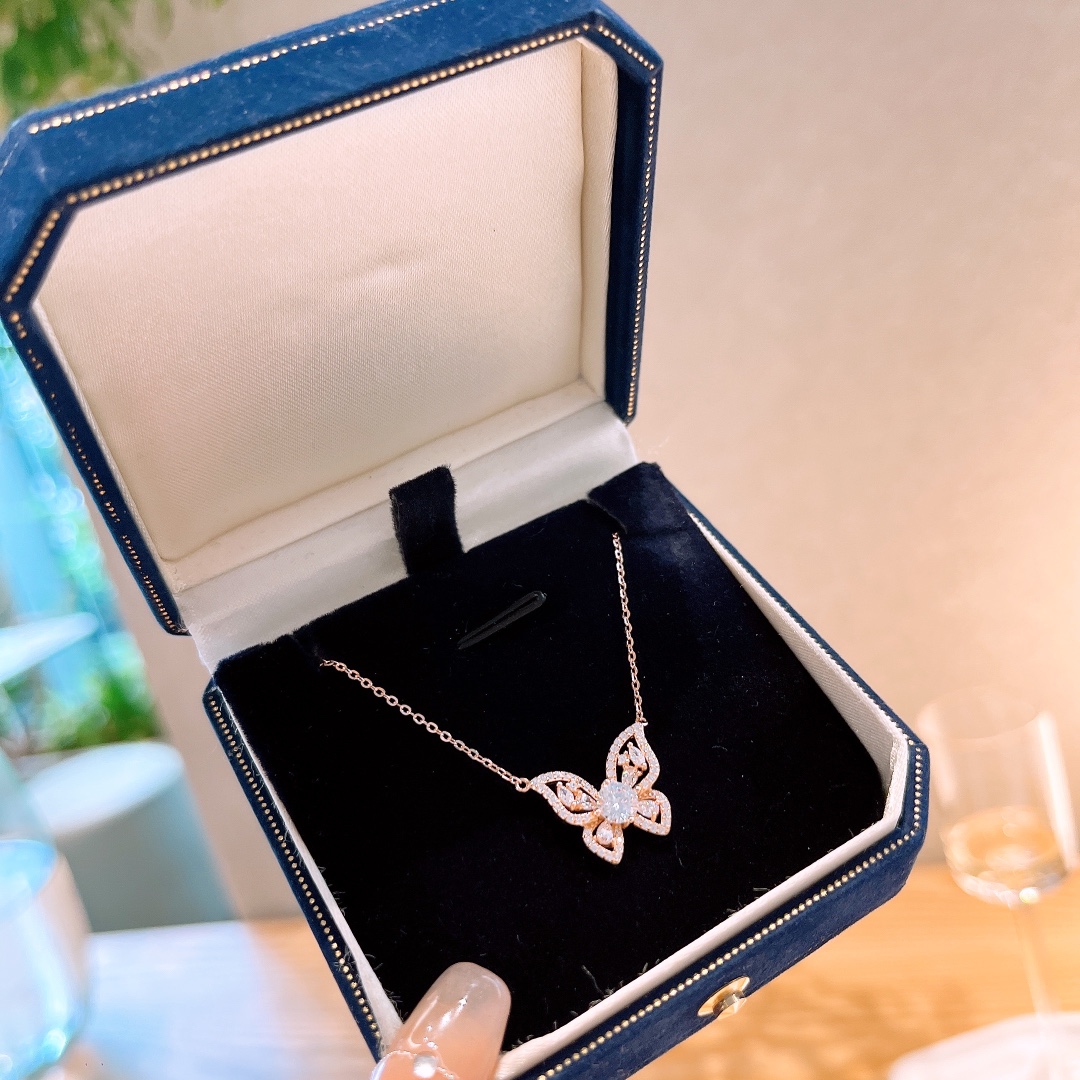 925 Silber Moissanit Kette Mädchenhaft Muttergeburtstag Silber