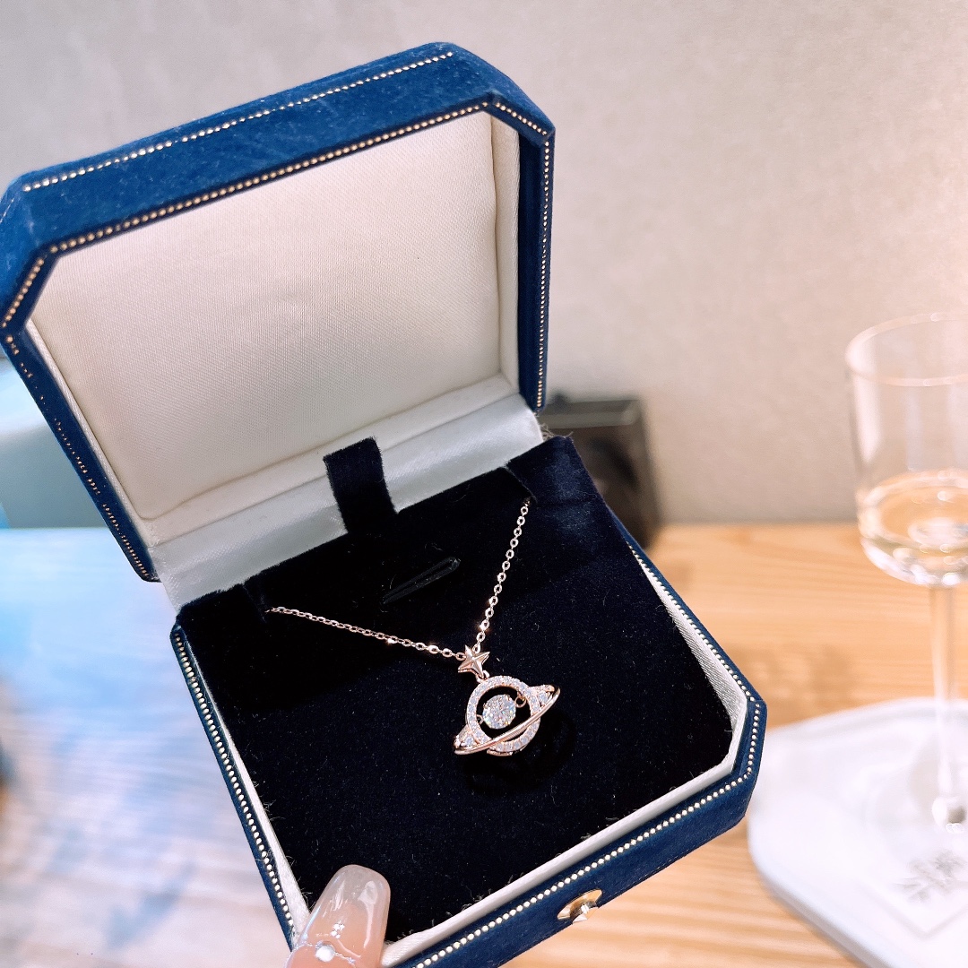 Nickel Free Silver Moissanite Necklace Chic Anniversary Gold