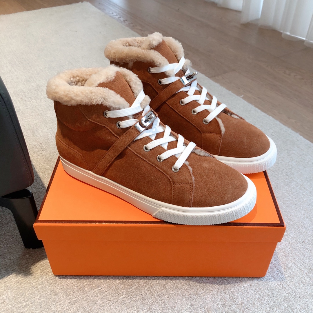 Hermes Schoenen Sportschoenen Unisex Wol Casual