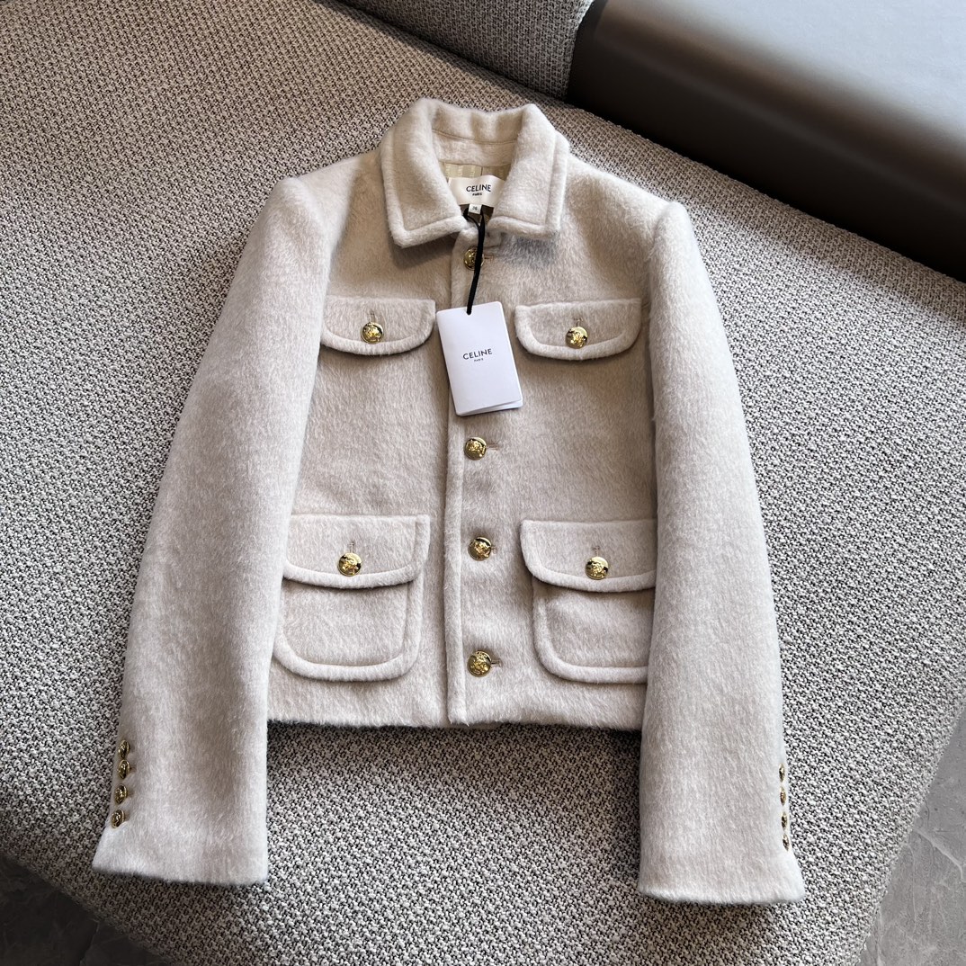 Celine Clothing Coats & Jackets Buy Top High quality Replica
 Gold Hardware Fall/Winter Collection Vintage