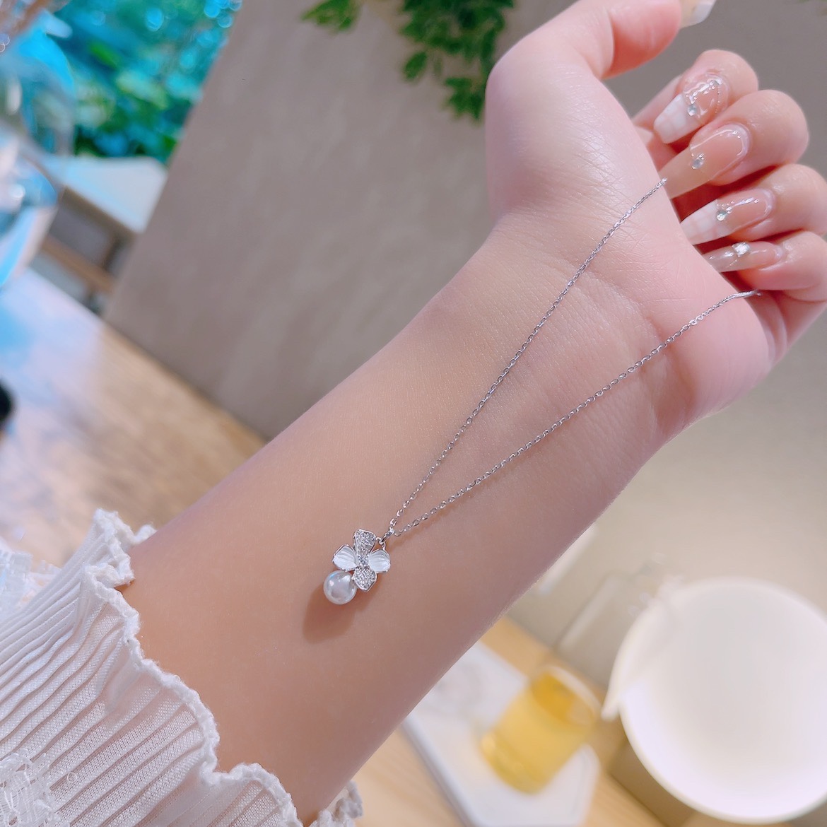 S925 Sterlingsilber Kette Intellektuell Lehrertag Silber