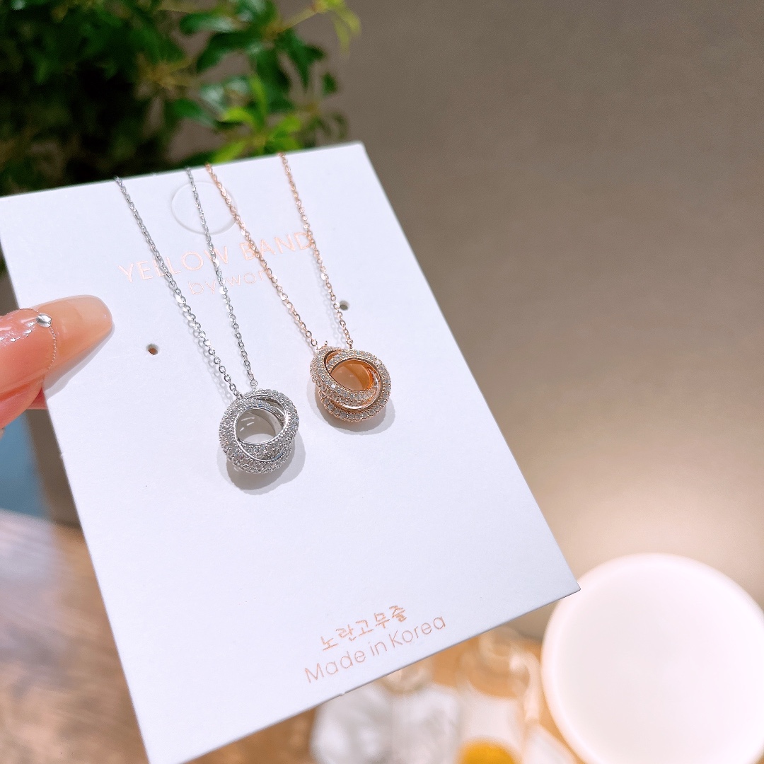 Allergiearmes Silber Kette Instagram-Stil Büro Gold