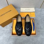 Louis Vuitton Shoes Loafers Plain Toe Cowhide Genuine Leather