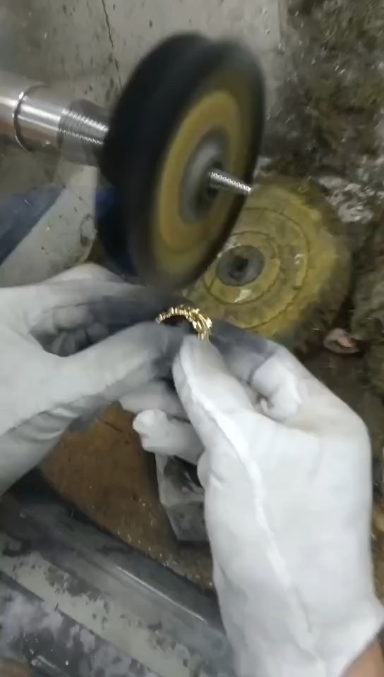 Production process, gold-plated diamond-set custom, 22k real gold custom