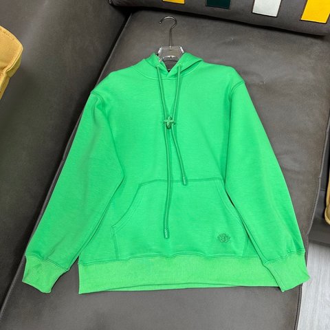 Louis Vuitton Clothing Hoodies Fluorescent Green Cotton Fall Collection Hooded Top